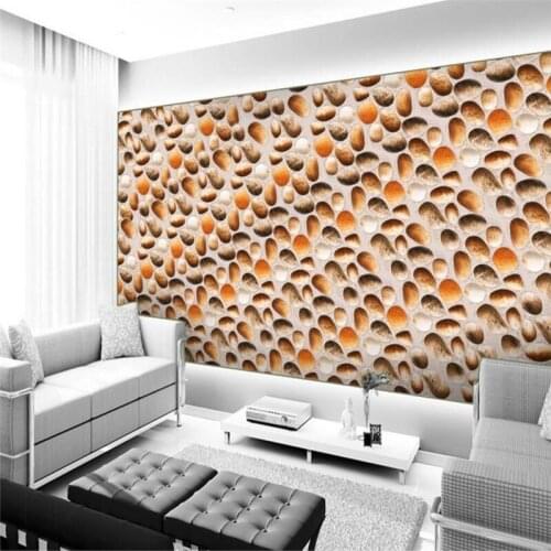 Beibehang Custom 3d wall paper cobbled wallpaper living room sofa bedroom television background wall decoration painting