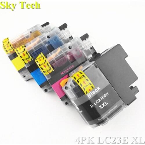 4X Compatible Ink Cartridge For LC23E , For Brother MFC- J5920DW Printer . XL volume