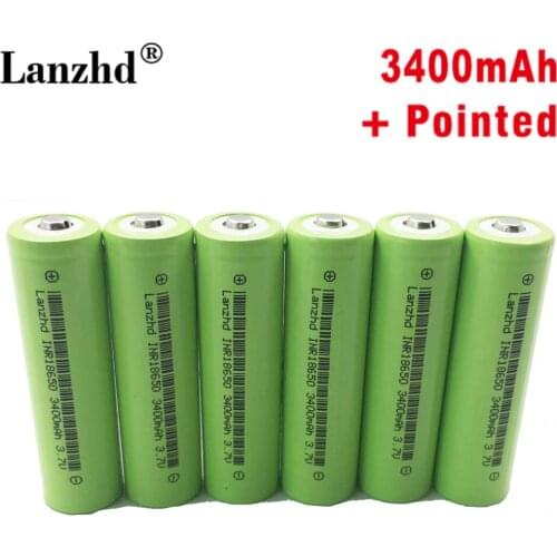 6PCS NEW 18650 VTC7 3.7V 3400mAh 18650 Li-ion Rechargeable Battery 30A Discharge for samsung US18650VTC7 batteries + Pointed