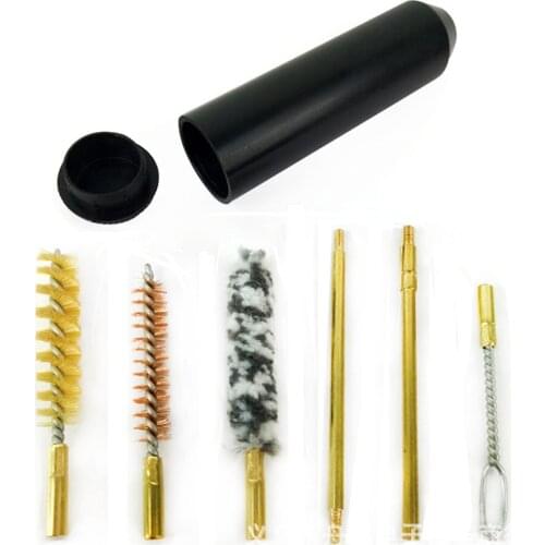 7Pcs Universal Pistol Gun Cleaning Kit Tools Set Brushes Rifle Cleaner with Durable Plastic Storage Case