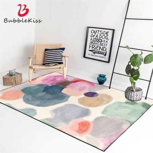 Bubble Kiss Nordic Style Abstract Colorful Circle Pattern Carpets For Living Room Home Decor Non-slip Bedroom Rugs Kids Room Mat
