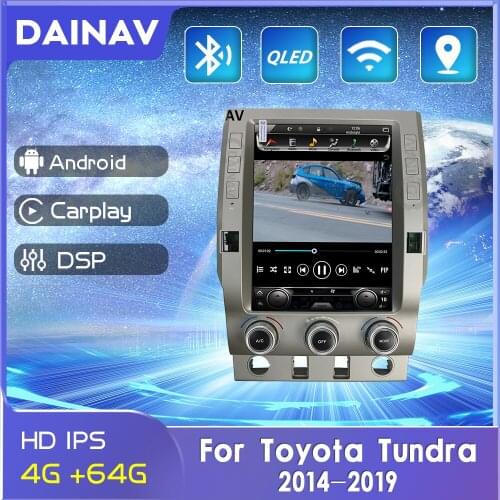 2 Din Stereo Receiver Car GPS Navigation Multimedia DVD player For Toyota Tundra 2014-2019 Car Audio Radio Stereo
