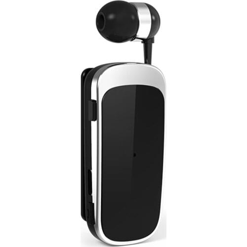 K52 Wireless Business Blueooth Headset in-Ear Retractable Earphone Hands-free Driver Earphone Telescopic Clip on Stereo Earbud