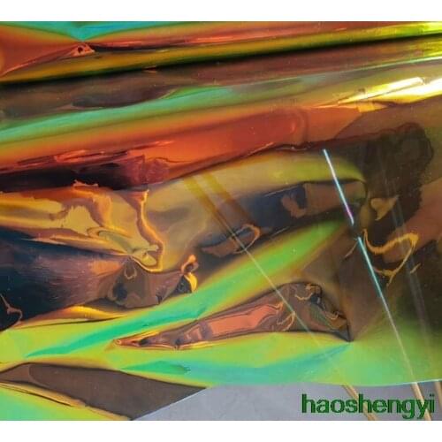 Flash thick black silk magic tpu fabric, reflective colorful clothing leather fabric