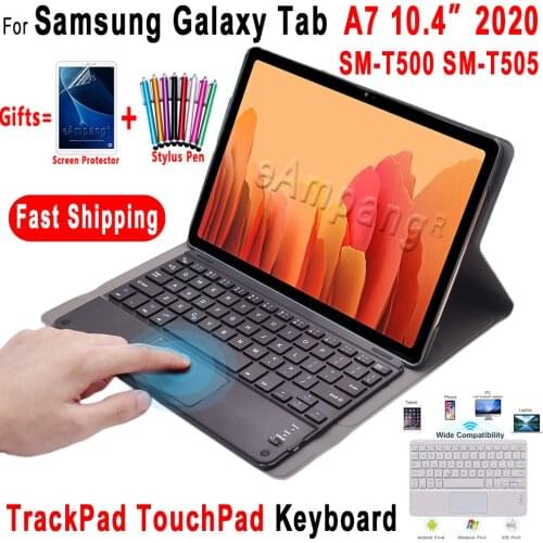TtrackPad Keyboard Case for Samsung Galaxy Tab A7 10.4 2020 TouchPad Wireless Keyboard Case Cover SM-T500 SM-T505 Funda Coque