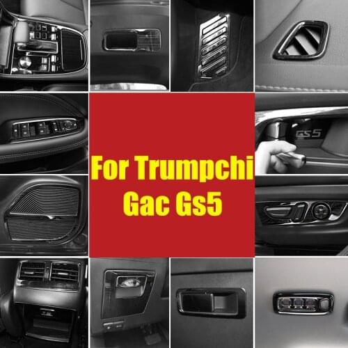For Trumpchi Gac Gs5 2019 2020 2021 Interior Accessories Drawing black Stainless steel Decoration Cover