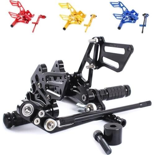 CNC Adjustable Rearset Footrest Foot Pegs Rear Footpegs Kit for Suzuki GSX-R600 GSXR600 /750 2006-2010 free shipping