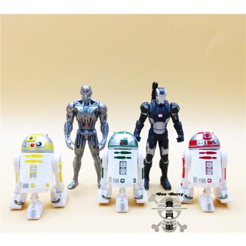 STAR WARS War Machine Ultron R2-M5 R2-A6 R2-C4 Joints Movable Metal Action Figure Model Toys