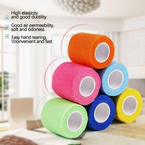 Elastic Knee Pads Protector Free-winding Sports Bandage Boxing Fitness Kneepad Muscle Pain Relief Self-adhesive Wrap Taping