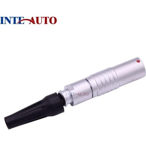 Electronic Round push pull Connector, 1B 6 pins Metal free receptacle, Solder contacts,Brass body,PDHG.1B.306