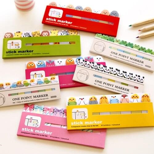 Kawaii Japanese Scrapbooking Scrapbook Stickers Sticky Notes School Office Supplies Stationery Page Flags for Kids