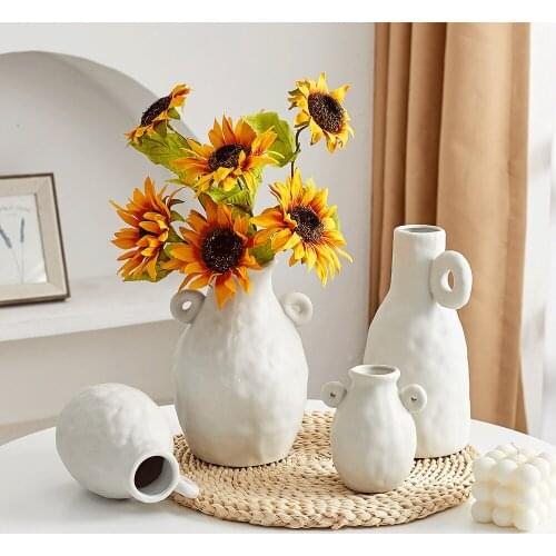Modern ceramic countertop sitting flower arrangement vase home decoration bedroom living room countertop flower pot Ornaments