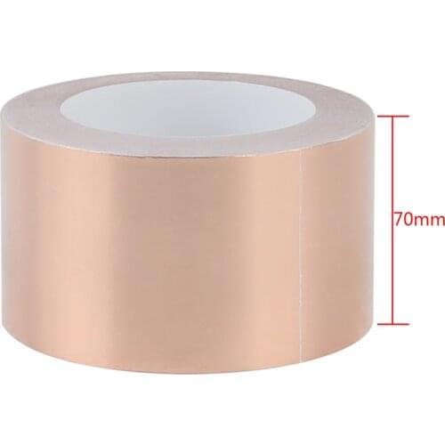 70mmX30M Copper Foil Tape EMI Electromagnetic Wave Shielding Tape Anti-interference Conduct Electricity Tape
