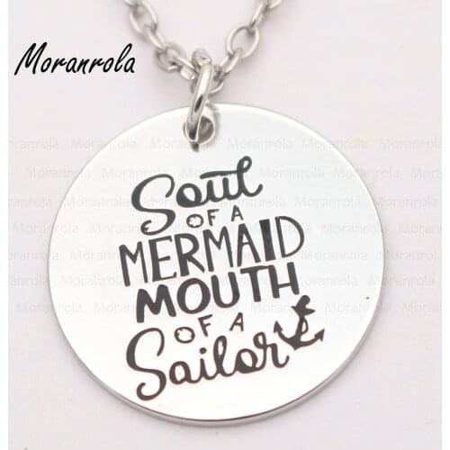New arried "Soul of a Mermaid Mouth of a Sailor " Copper necklace &Keychain,charm Anchor Jewelry for all Mermaid Lovers charm