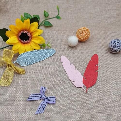Metal Cutting Dies Small Feather for card DIY Scrapbooking stencil Paper Craft Album template Dies 28*93mm