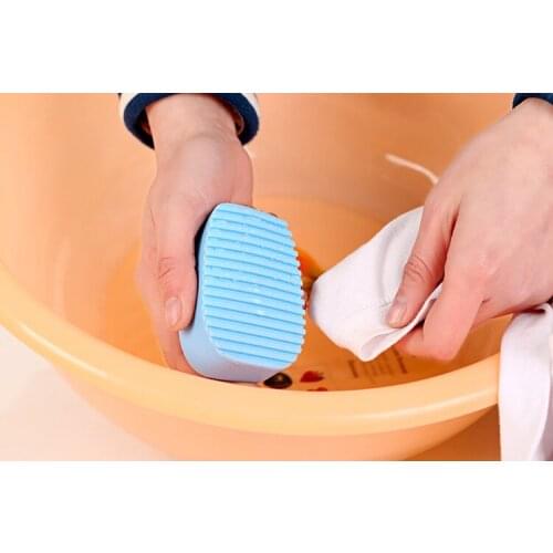 Minimalist Home Round Silica Gel Brush Laundry Brush Shoes Brush Clothes Cleaning Small Brushes Backboard 5ZCF135