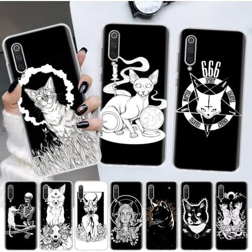 Witch And Cat Custom Soft Cover Phone Case For Xiaomi Redmi Note 10 9 9S 8 7 8T 9A 8A 7A 6A 5 4X S2 K20 Pro Customized Coque
