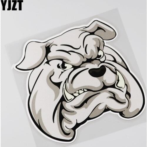 YJZT 14CMX13.9CM Interesting Big mouth fierce Dog Dog Decal Car Sticker 13B-0079