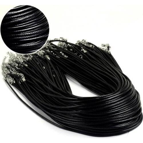 4pc/lot DIY Black Leather Choker Necklace For Women Handmade Leather Rope Pendant Necklace For DIY Jewelry Making Accessories