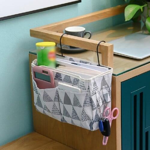 Hot Multifunctional Basket Bedside Storage Bag Bed Side Sofa Holder Pockets Hanging Sundries Organizer Household Fast Delivery