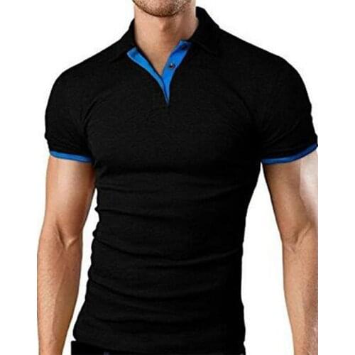 2020 Summer new short Sleeve Polo Shirt men Turn-over Collar fashion casual Slim Breathable Solid Color Business men polo shirt