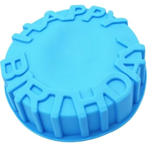 Happy Birthday Jelly Silicone Pastry Cake Mould Mold Baking Tins Pans DIY