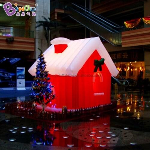 Custom made 3X3X3 meters inflatable christmas village house / inflatable pet christmas house toy tent