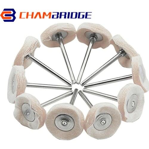 Grinding Head 25mm Polish Buffing Wheel Cloth Dremel Wheel Grinder Brush For Rotary Abrasive Tools Dremel Accessories 3mm Shank