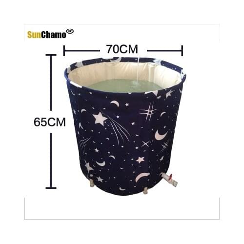 Bath Tub Adult Home Full-body Folding Bathtub Detachable Heightening Bath Barrel Bath Barrel Thickened Insulation Warm