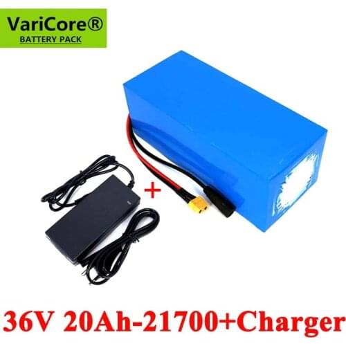 VariCore 36V 20Ah battery 21700 10S4P 500W high power batteries 42V 20000mAh Ebike electric bicycle with BMS Protection+Charger