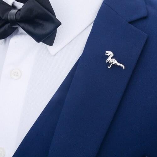 Vintage Dinosaur Brooches Button Collar Pin, Novelty Lapel Pin for Women Men Clothing Bouquet Prom Ornament