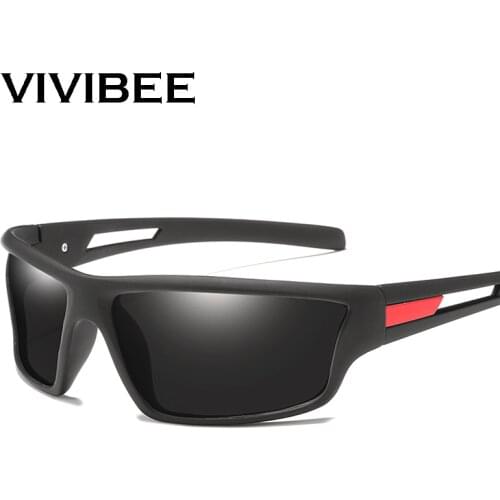 VIVIBEE Sports Red Polarized Sunglasses Men 2021 Trending Cycling Goggles Outdoor Mirror Blue Unisex UV400 Riding Eyewear