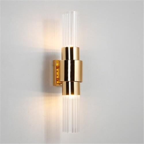 Indoor LED retro wall lamp decoration hardware lamp body home lighting living room bedroom lamp round / AC220V warm light