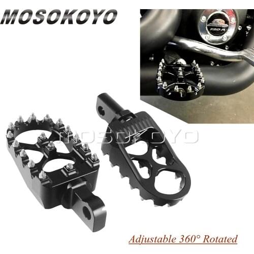 CNC Motorcycle Rotating Style Footrest Foot Pegs For Harley Sportster 883 Dyna Street Fat Bob FXD/FXR Male Mount Footpeg Pedals