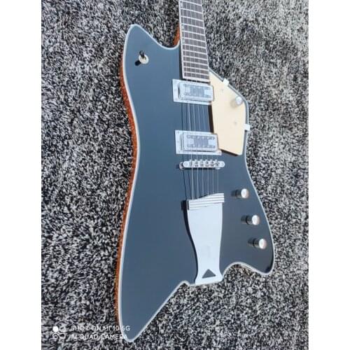 High quality electric guitar, black front and yellow back, with rosewood fingerboard, free delivery