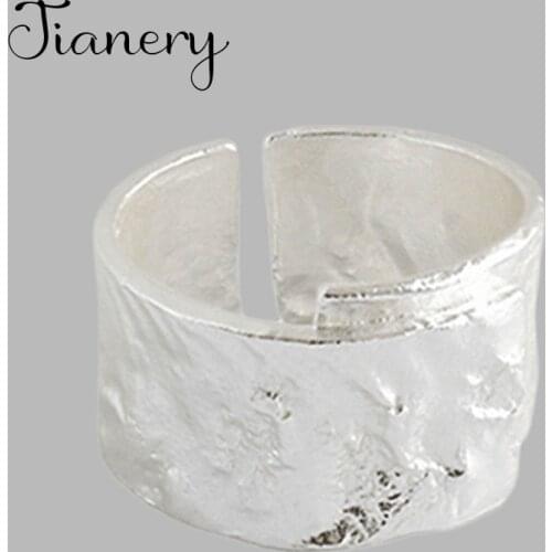 Personality Gothic Vintage Irregular Rings For Women Bridal Wedding Engagement Punk Resizable Antique Rings Rock Jewelry