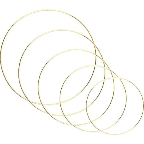 5-40cm Gold Metal Ring Hoops DIY Craft Wind Chimes Accessories Hanging Decorations for Wedding Decoration Handmade Home Decor