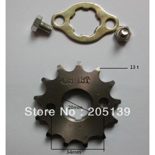 NEW 13t 13tooth 20MM sprocket tandwiel FOR 428 CHAIN motorcycle MOTO pitbike dirt ATV parts bike 125cc 150cc