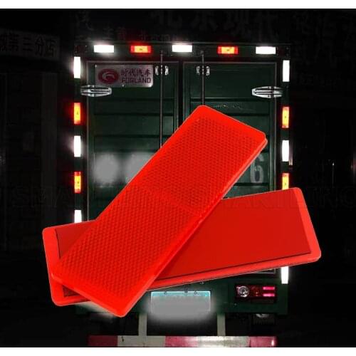 2pcs Truck Safety Warning Tape High Visibility Automobile Car Plastic Reflective Tape Panel with Strong Glue Sticker