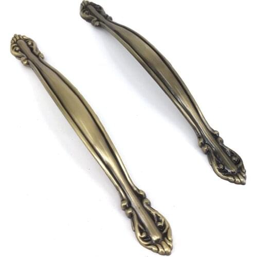 2PCS New 128mm Vintage Bronze Cabinet Drawer Handle Antique Cabinet Knobs Furniture Kitchen Wardrobe Closet Pulls Bars