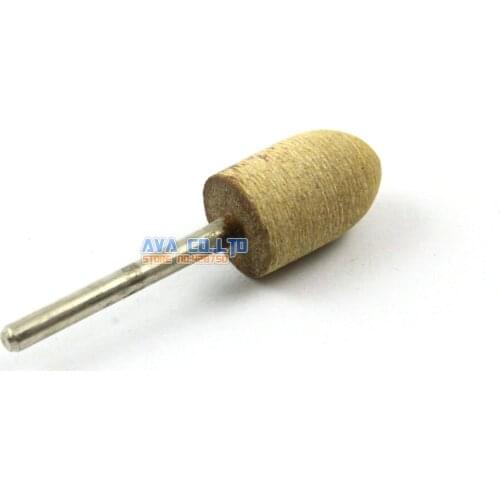 30 Pieces 12x19mm Bullet Mounted Leather Polishing Point Grinding Bit 3mm Shank