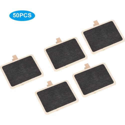 50Pcs Innovative Mini Blackboard Clip Wood Message Board Home Garden Plant Label Marking Tool Plant Label Decoration