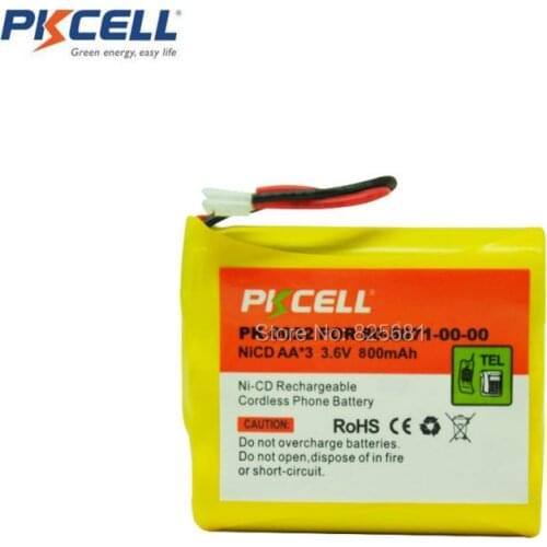 1Packs 80-5071-00-00 AA 800mAh 3.6V PK-0022 Rechargeable NI-CD Cordless Phone Battery with connector JST-HER-2P