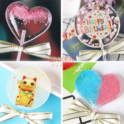 Arge wafer heart-shaped peach lollipop mould silicone mold