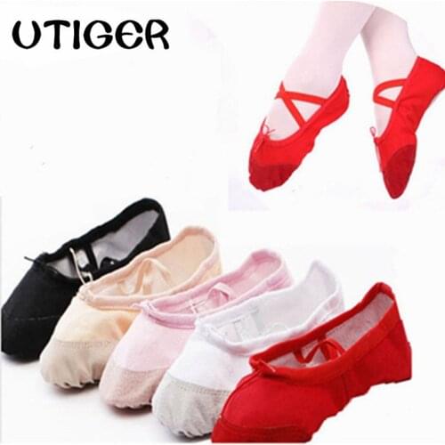 Ballet Dance Dancing Shoes Pointe For Children Kids Girls Women Soft Flats Shoes Comfortable Fitness Breathable Slippers