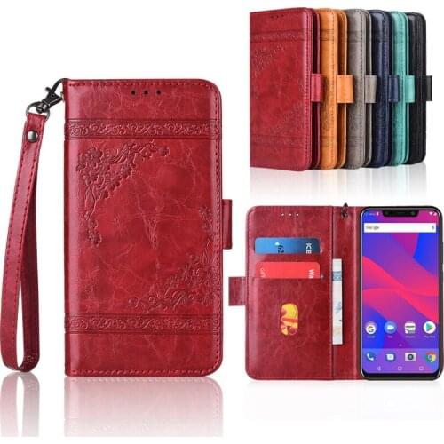 Newest Wallet case for BLU Vivo XL4 case with Strap,100% special PU leather embossing flower case