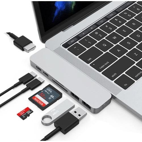 USB C Hub Thunderbolt 3 Dock with HDMI-compatible Adapter TF SD Reader PD 3.0 for for MacBook Pro/Air 2018 - 2020