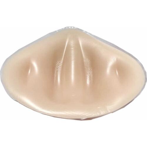 280g Breathable groove triangle breast cancer Silicone Breast Forms Prosthesis Mastectomy Only One Piece