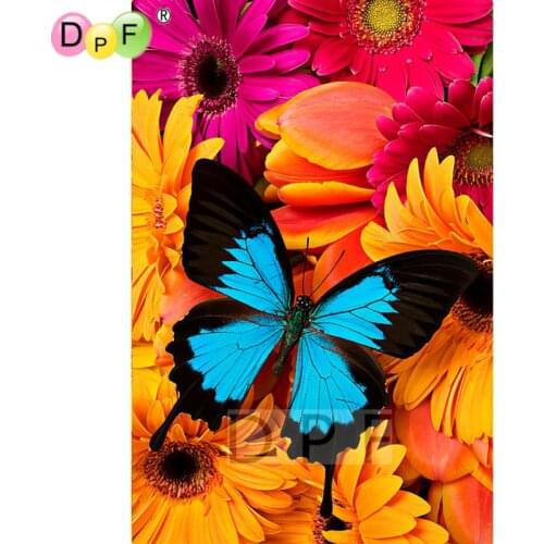 Helichrysum butterfly Diamond Painting Cross Stitch Kits Home Decor DIY Diamond Embroidery Rhinestone square Full Diamond Floral
