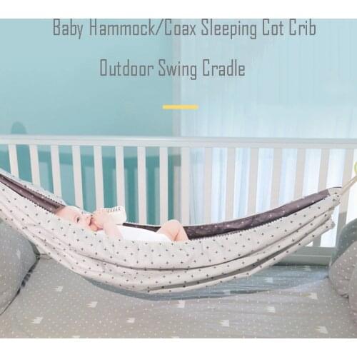 INS Baby Hammock for Crib Child Hammock Swing Baby Rocking Chair Indoor Outdoor Hanging Basket Kids Cotton Cartoon Hammock Swing